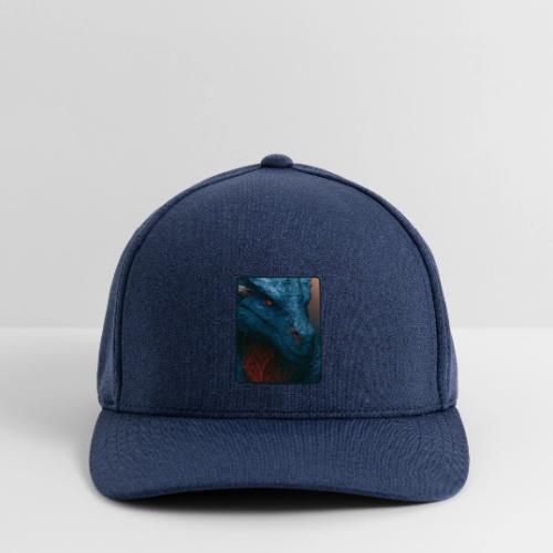 Turquoise Dragon Fire Eye Design - Flexfit  Melange Baseball Cap