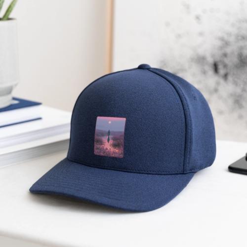 Ethereal Sunset Flower Field Art - Flexfit  Melange Baseball Cap