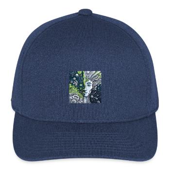 Brain Meets Bot - Flexfit  Melange Baseball Cap - heather navy - Front