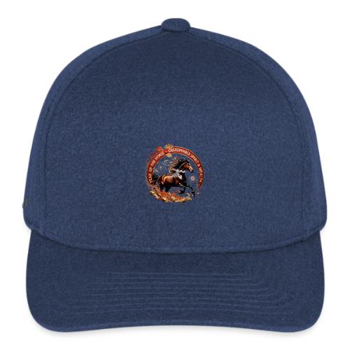 Year of the Horse Fiery Spirit T Shirt, Lunar New - Flexfit  Melange Baseball Cap