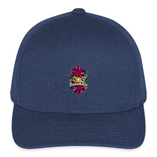Queen of the Solstice Poinsettia T-Shirt - Flexfit  Melange Baseball Cap
