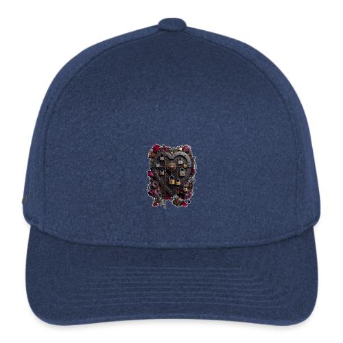 My Heart Permanently on Vacation T-Shirt - Flexfit  Melange Baseball Cap