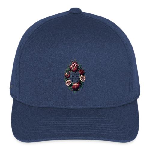 Eternal Bloom Timeless Love Entwined Hearts T-Shir - Flexfit  Melange Baseball Cap