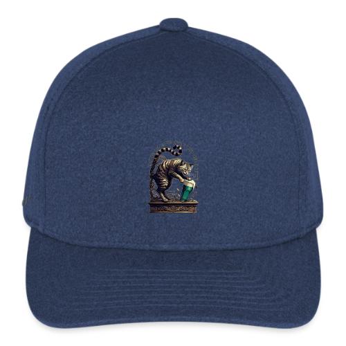Lucky Last Call Cat Graphic Tee - Flexfit  Melange Baseball Cap