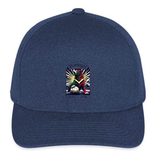 Portugal Iberian Wolf Soccer T Shirt, Pride Gift - Flexfit  Melange Baseball Cap