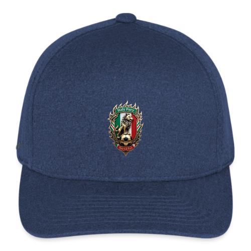 Italy Wolf Fury T-Shirt, Italian Flag Pride Gift - Flexfit  Melange Baseball Cap