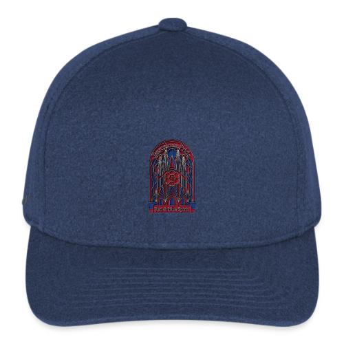 Barcelona Scarlet Pride T Shirt, Vibrant City Gift - Flexfit  Melange Baseball Cap