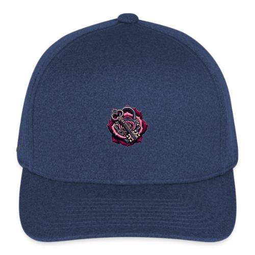 You Hold the Key to My Heart Rose Lock T-Shirt - Flexfit  Melange Baseball Cap