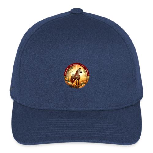 Year of the Horse Guardian T Shirt, Lunar New Year - Flexfit  Melange Baseball Cap