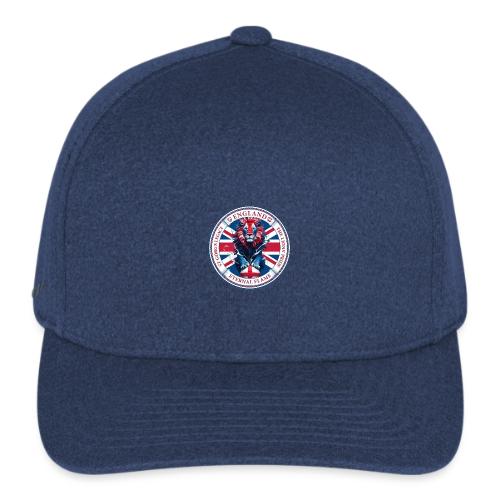 England Lion Emblem T Shirt, Flag Pride Gift - Flexfit  Melange Baseball Cap