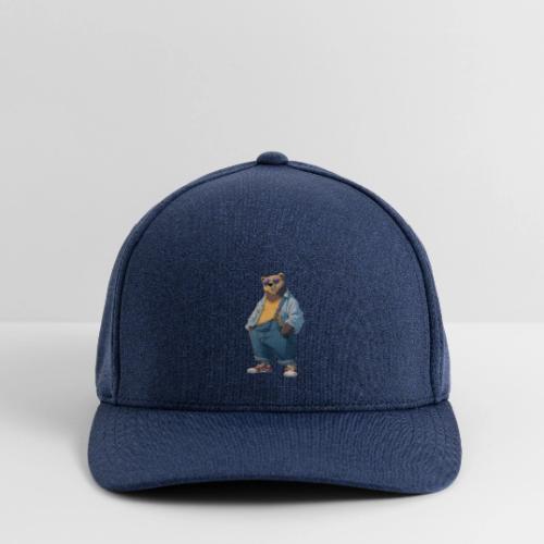 Fashion Streetwear Bear Cartoon Art - Flexfit  Melange Baseball Cap