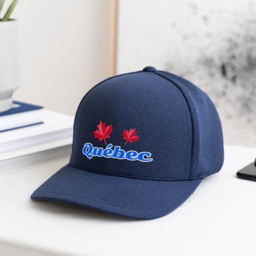 Québec with two red maple leaves - Flexfit  Melange Baseball Cap