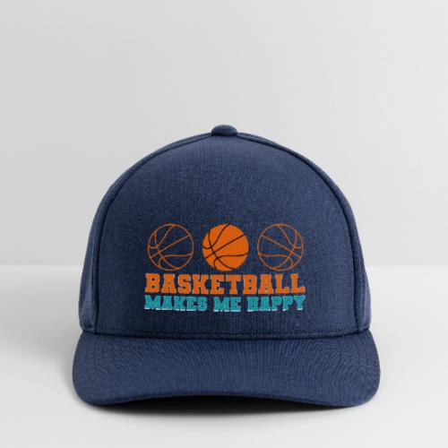 Basketball makes me happy - Flexfit  Melange Baseball Cap
