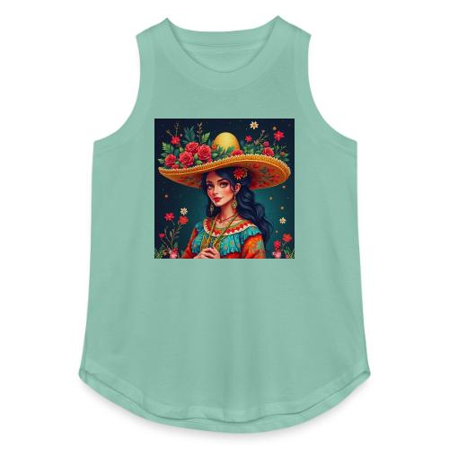 Mexican Design, Regional Mexican Charro Woman - Women's Relaxed Tank Top