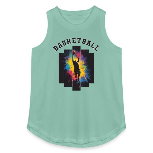 Basketball Slam Dunk Splash Design - Women's Relaxed Tank Top
