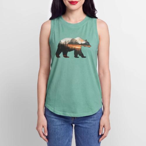 Canada Bear: fiery tones - Women's Relaxed Tank Top