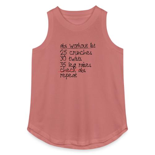 Abs Workout List - Women's Relaxed Tank Top