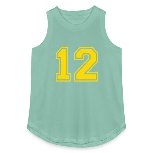 Number 12 in a classic athletic collegiate font - Women's Relaxed Tank Top