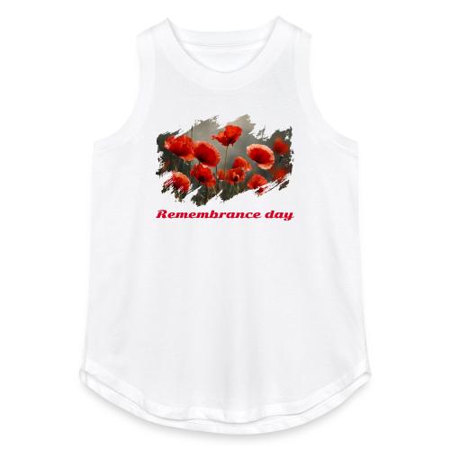 Remembrance Day with poppies - Women's Relaxed Tank Top