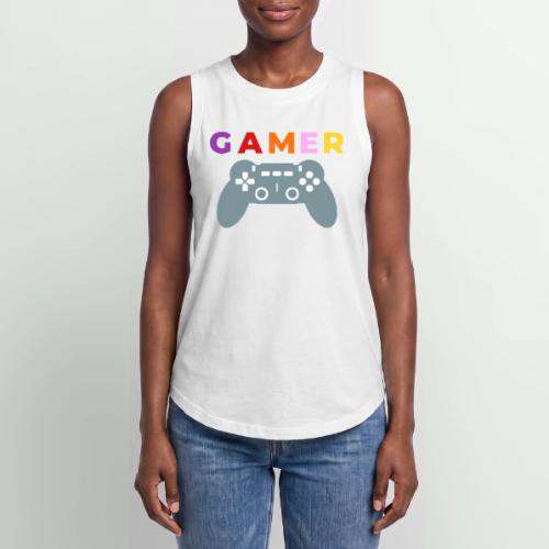Colorful Gamer Controller Graphic - Women's Relaxed Tank Top
