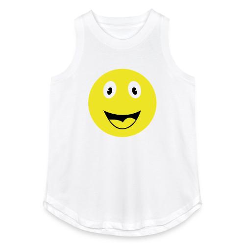 Yellow Happy Face Print - Women's Relaxed Tank Top