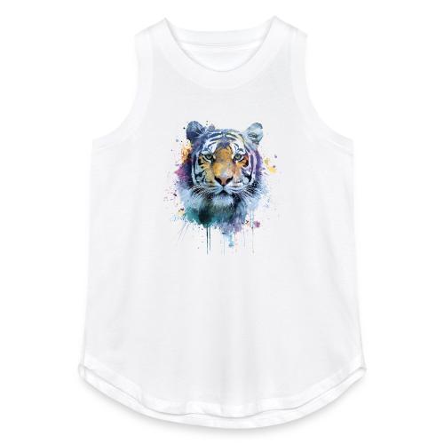 Splash-Art Tiger Face - Women's Relaxed Tank Top