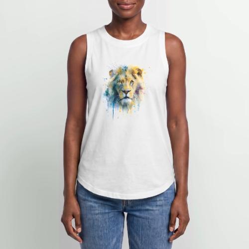 Splash-Art Lion Face - Women's Relaxed Tank Top