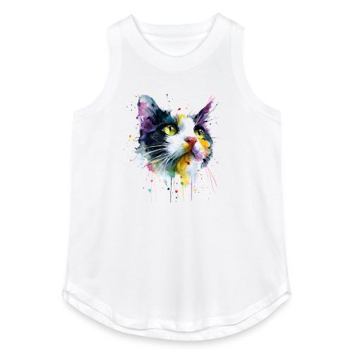 Cat: Painted Purr Expression - Women's Relaxed Tank Top