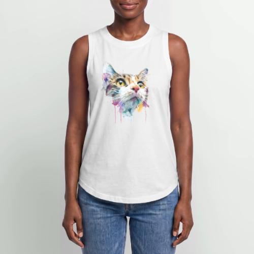 Chromatic Cat Splash - Women's Relaxed Tank Top