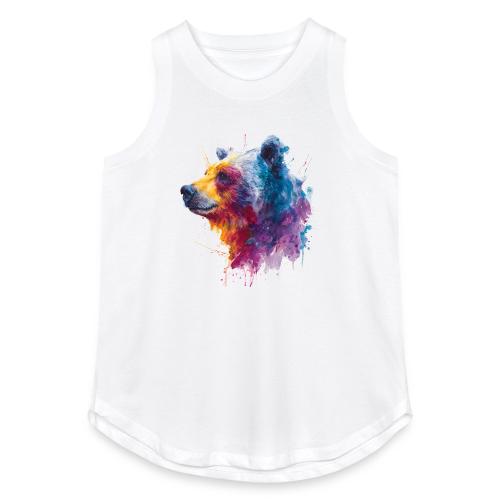 Watercolor Bear Portrait - Women's Relaxed Tank Top