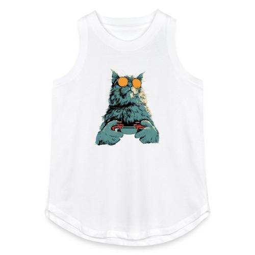 Cat: Fluff Mode On - Women's Relaxed Tank Top