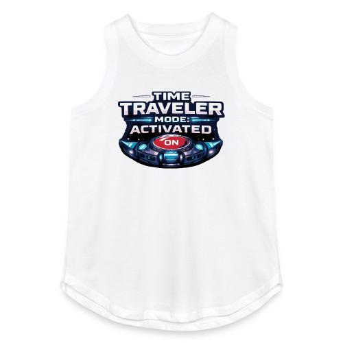 Time Traveler Mode – Futuristic Neon Sci-Fi Tee - Women's Relaxed Tank Top