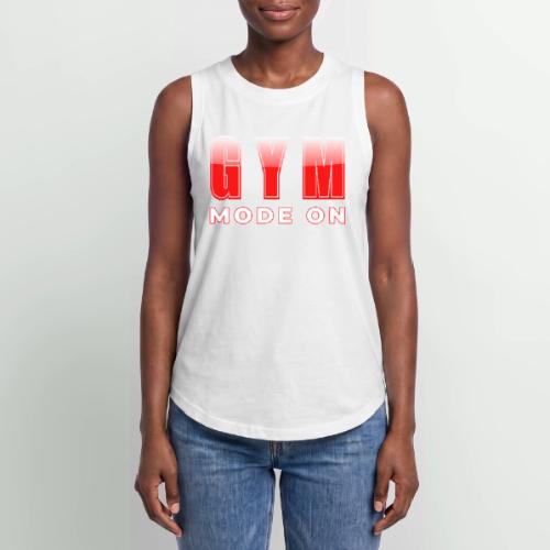 Gym Mode On Fitness Typography Design - Women's Relaxed Tank Top
