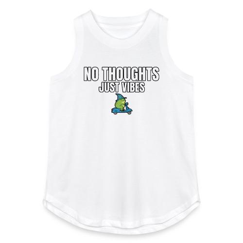 No Thoughts Just Vibes Funny Frog Shirt - Women's Relaxed Tank Top