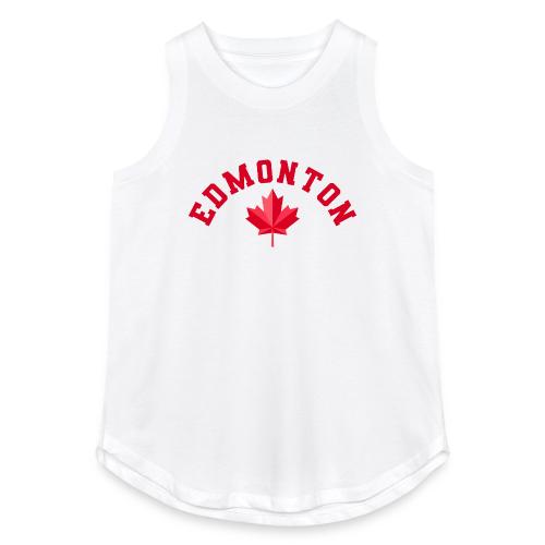 Edmonton with maple leaf - Women's Relaxed Tank Top