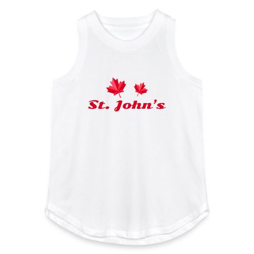 St. John's with two red maple leaves - Women's Relaxed Tank Top