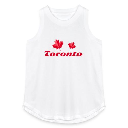 Toronto with two red maple leaves - Women's Relaxed Tank Top