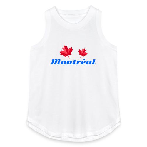 Montréal with two red maple leaves - Women's Relaxed Tank Top