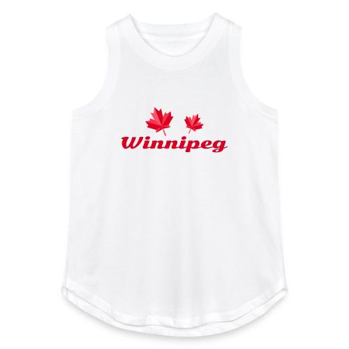 Winnipeg with two red maple leaves - Women's Relaxed Tank Top