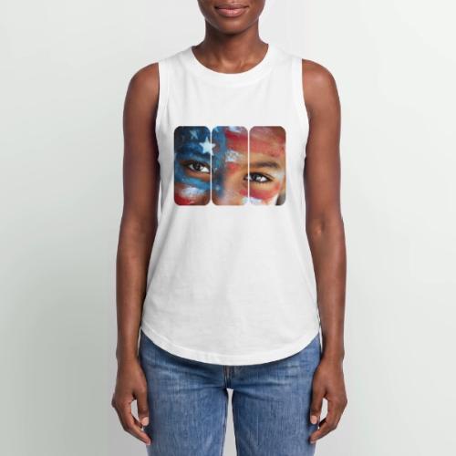 USA: Eyes of the Flag - Women's Relaxed Tank Top