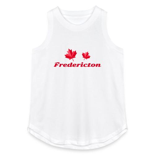 Fredericton with two red maple leaves - Women's Relaxed Tank Top