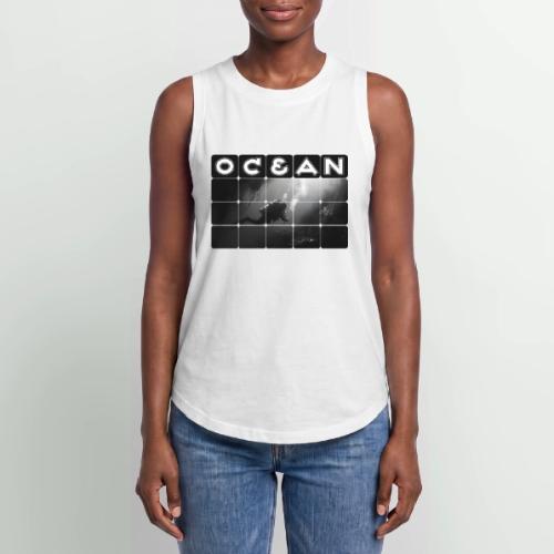 Ocean: Monochrome descent of a scuba diver - Women's Relaxed Tank Top