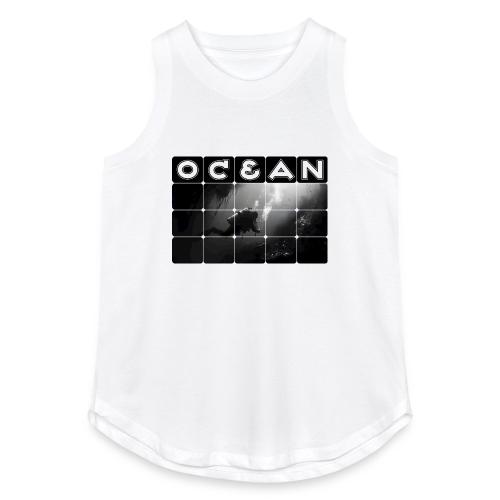 Ocean: Monochrome descent of a scuba diver - Women's Relaxed Tank Top