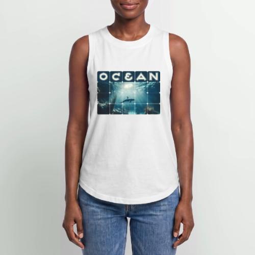 Ocean: Dolphin’s Serenity - Women's Relaxed Tank Top