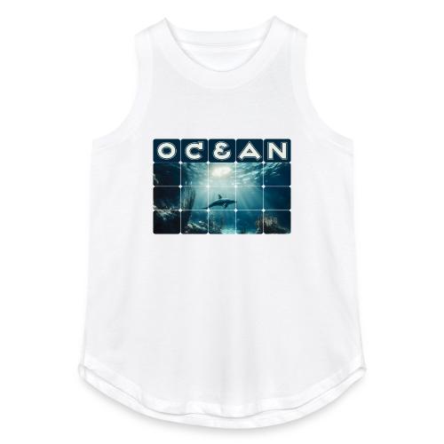 Ocean: Dolphin’s Serenity - Women's Relaxed Tank Top