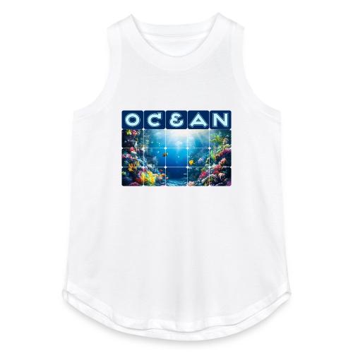 Ocean: Neon Reef Glow - Women's Relaxed Tank Top