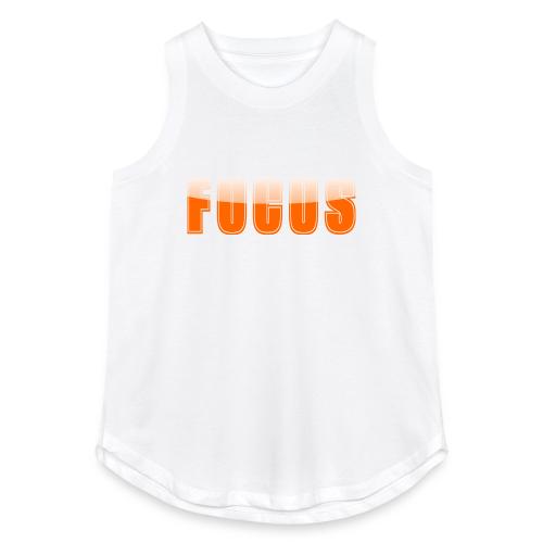 FOCUS Vibrant Orange Motivational Word Design - Women's Relaxed Tank Top