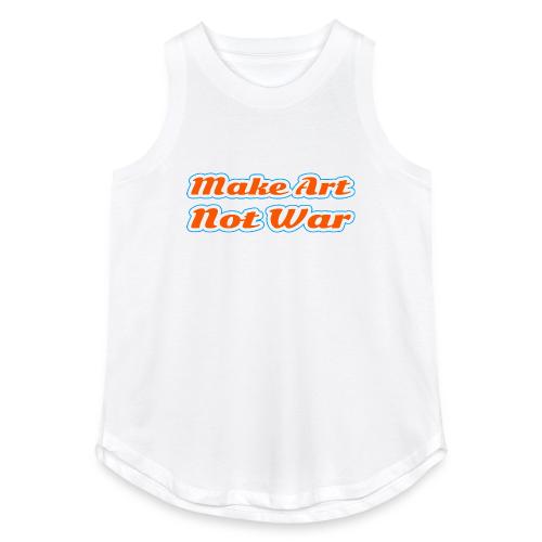 Make Art Not War — Peaceful Creativity Script - Women's Relaxed Tank Top
