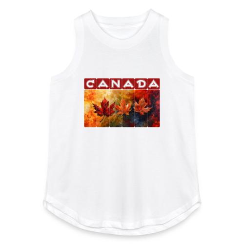 Painted Canada Leaves - Women's Relaxed Tank Top