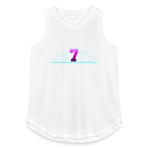 Number 7 in Magenta: Varsity Font - Women's Relaxed Tank Top